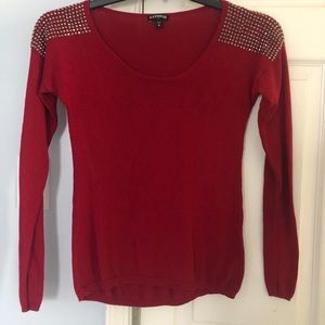 Express Sequin Shoulder Sweater